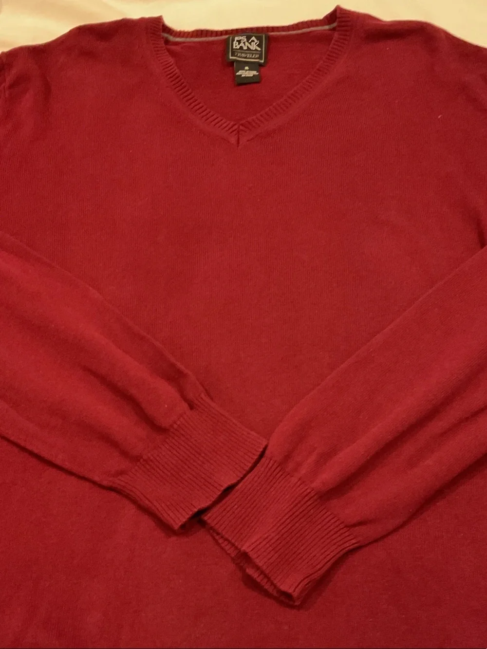 Jos. A. Bank Men's V- Neck Sweater in Burgundy